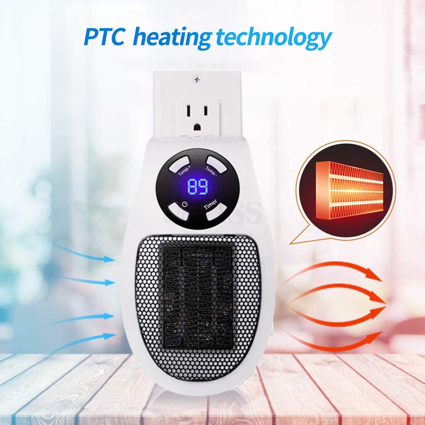 500W Electric Mini Fan Heater: Portable Ceramic Heating Radiator & Body Hand Warmer - Optimal Solution for Home and Office Comfort