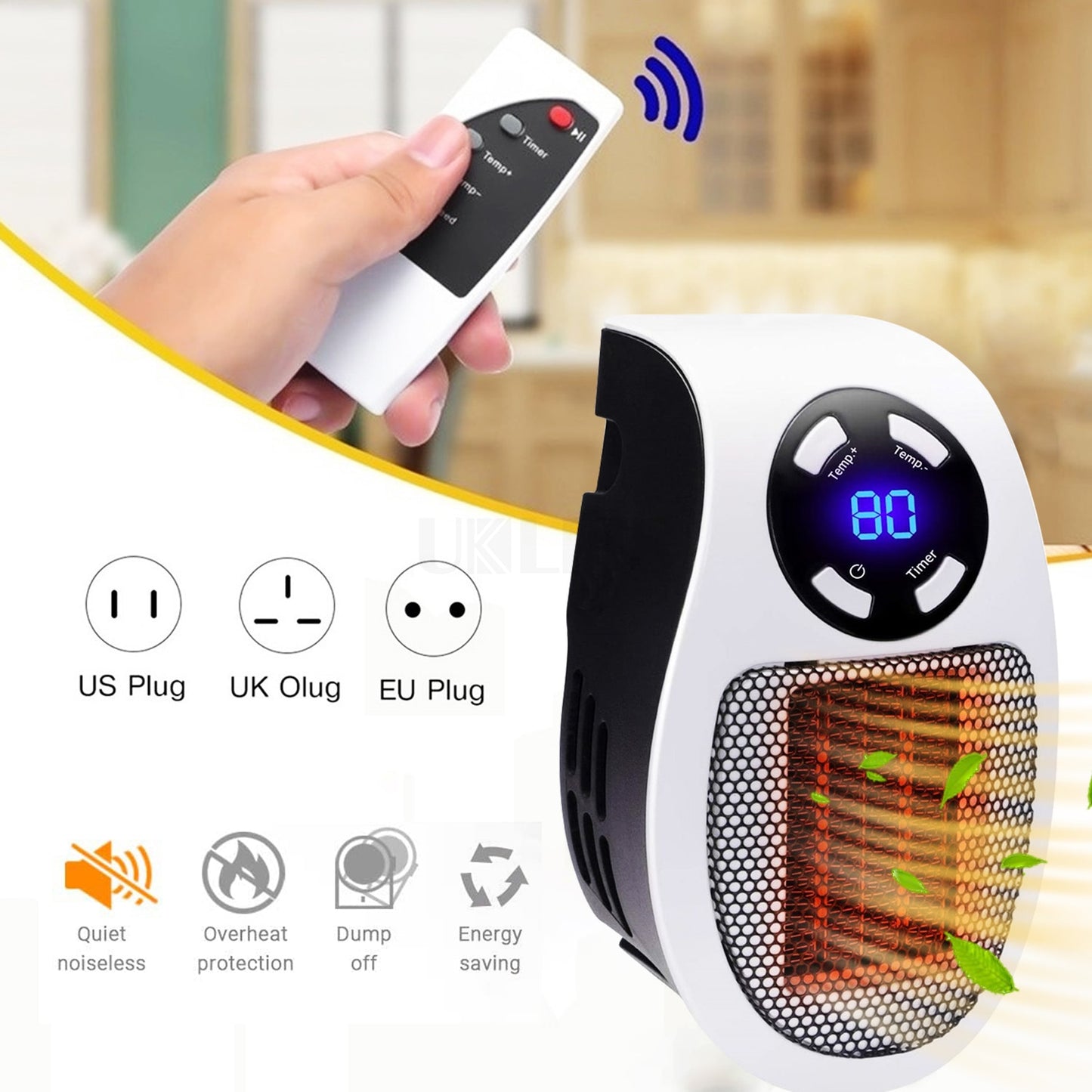 500W Electric Mini Fan Heater: Portable Ceramic Heating Radiator & Body Hand Warmer - Optimal Solution for Home and Office Comfort